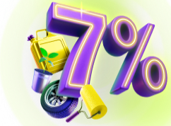 Ставка на кешбэк — <br>
7% в мае!