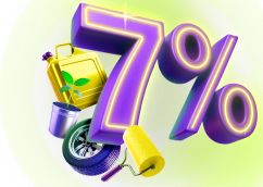 Ставка на кешбэк — <br>
7% в мае!
